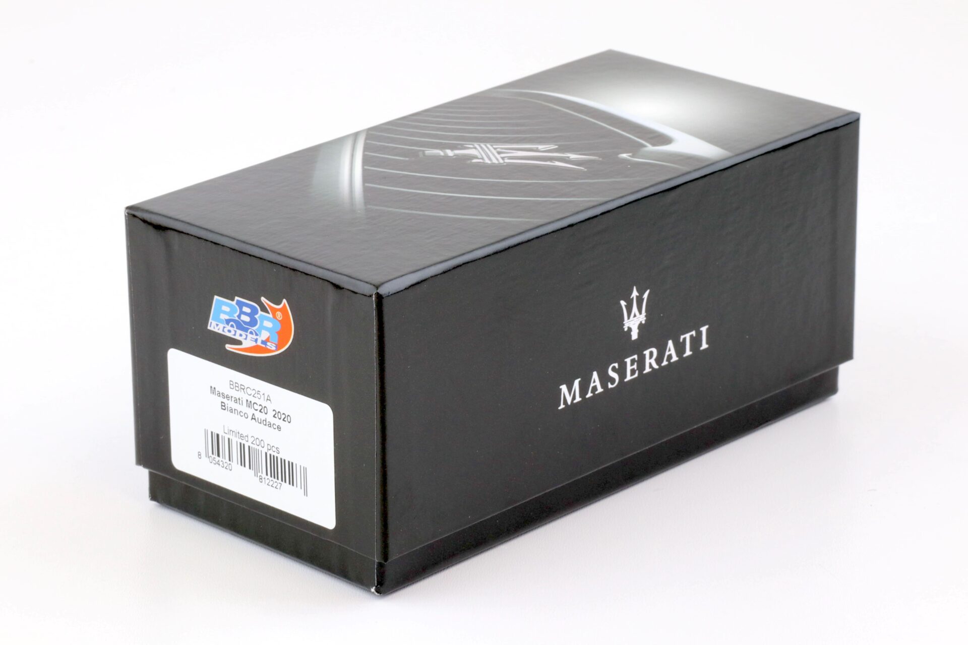 1:43 BBR Maserati MC20 Bianco Audace white/ black roof 2020 - Limited 200 pcs.
