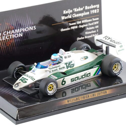 1:43 Minichamps Williams FW08 Rosberg World Champion 1982 Finish Line