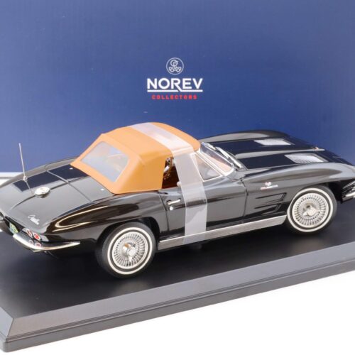 1:18 Norev Chevrolet Corvette Sting Ray Convertible 1963 black 189055