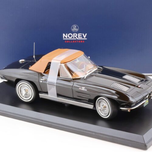 1:18 Norev Chevrolet Corvette Sting Ray Convertible 1963 black 189055