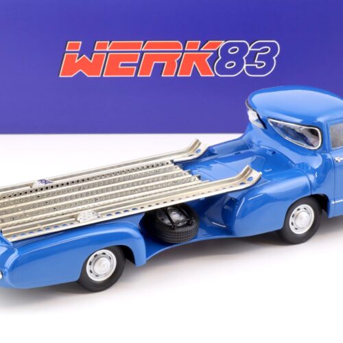 1:18 WERK83 Mercedes Renntransporter Das blaue Wunder 1955 blue