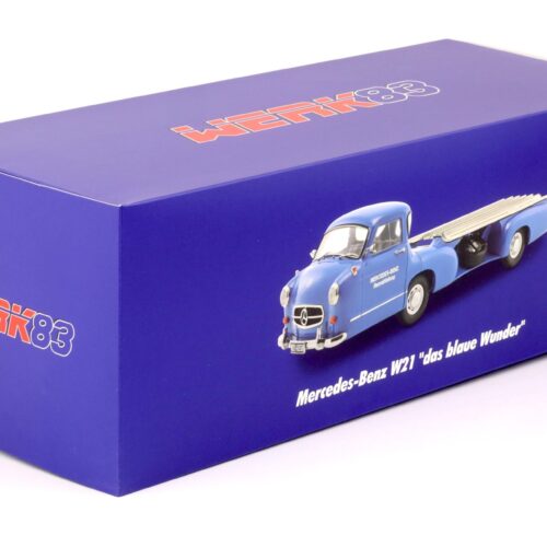 1:18 WERK83 Mercedes Renntransporter Das blaue Wunder 1955 blue