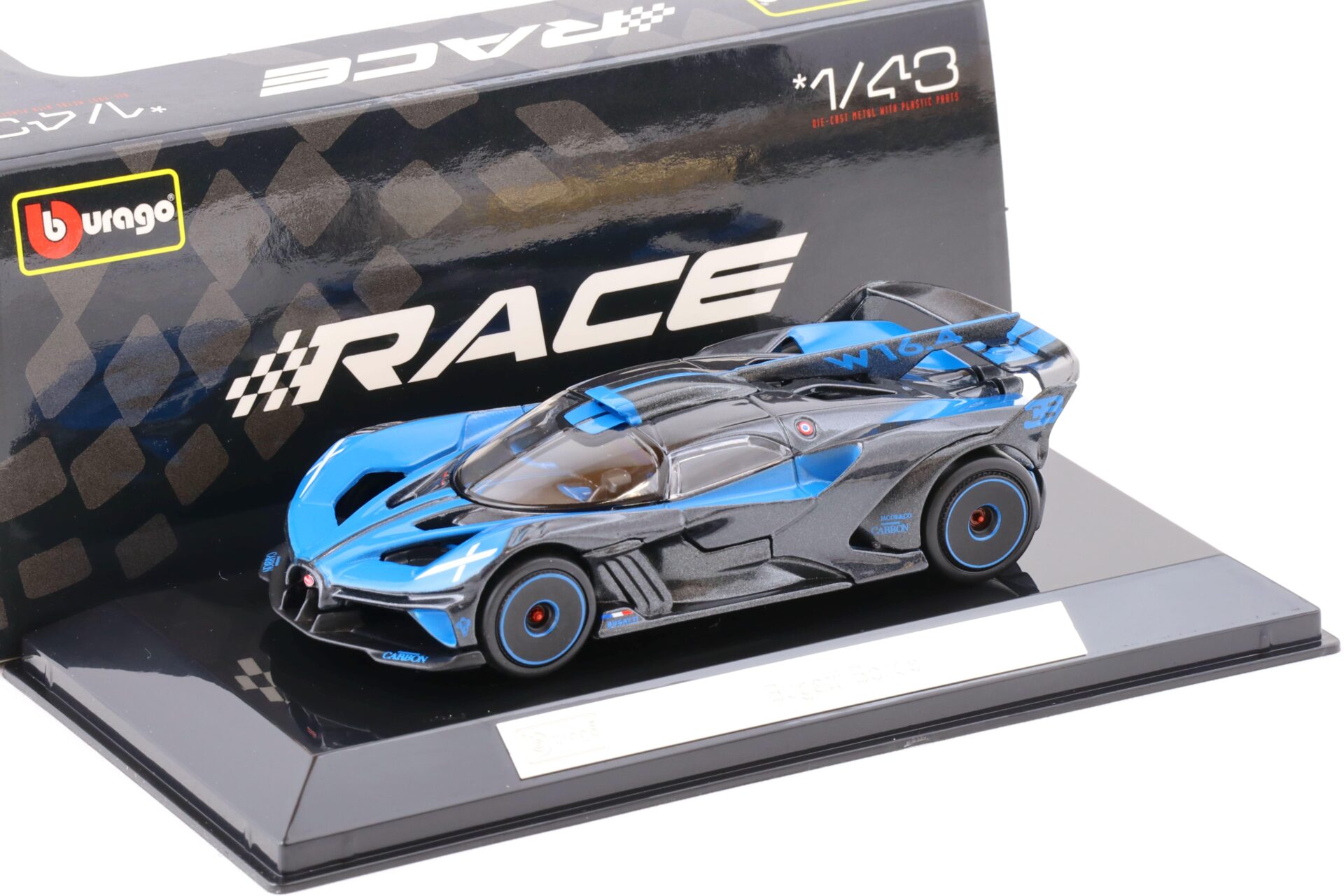 1:43 Bburago Bugatti Bolide 2020 blue/ grey