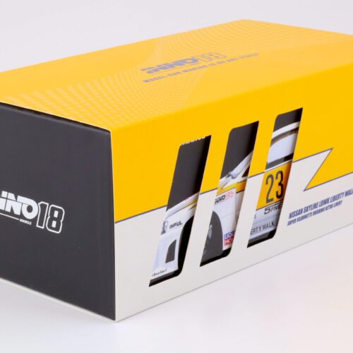 1:18 INNO Models Nissan Skyline GT-R (R34) LBWK Super Silhouette Hoshino #23 white/yellow