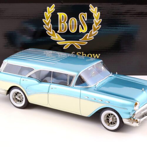 1:18 BOS-Models Buick Cebtury Caballero Estate 1957 blue/ cream BOS083