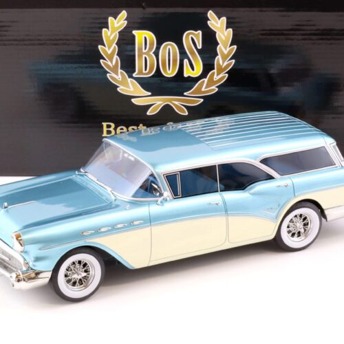 1:18 BOS-Models Buick Cebtury Caballero Estate 1957 blue/ cream BOS083