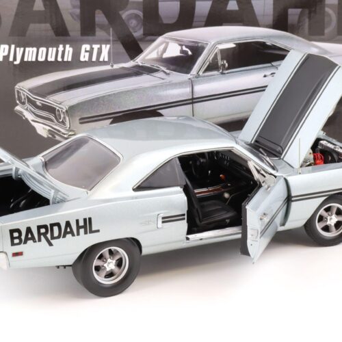 1:18 GMP 1970 Plymouth GTX Dart Car BARDAHL Al Young grey metallic