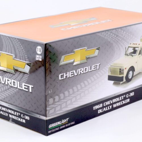 1:18 Greenlight 1968 Chevrolet C-30 Dually Wrecker Abschlepper white