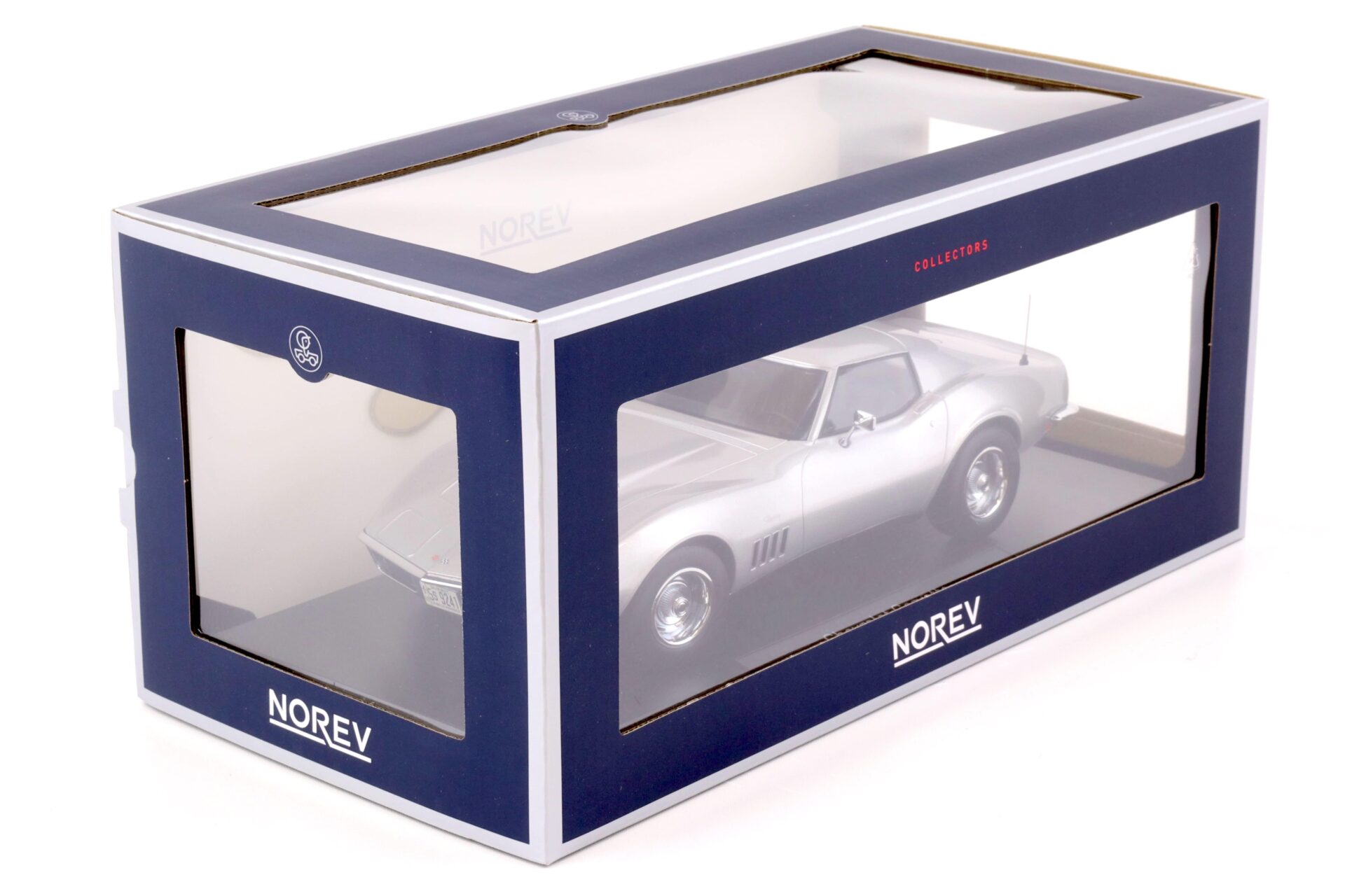 1:18 Norev Chevrolet Corvette C3 Coupe 1969 silver metallic