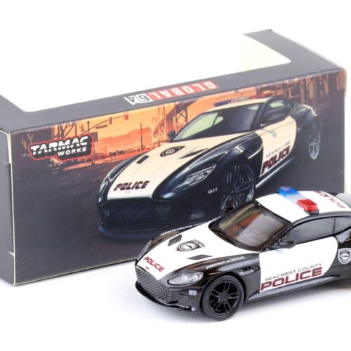 1:64 Tarmac Works Aston Martin DBS Superleggera Police Car black/ white