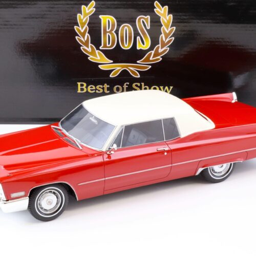 1:18 BOS-Models 1967 Cadillac DeVille Coupe red/white BOS240