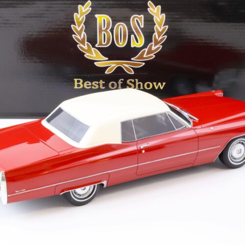 1:18 BOS-Models 1967 Cadillac DeVille Coupe red/white BOS240