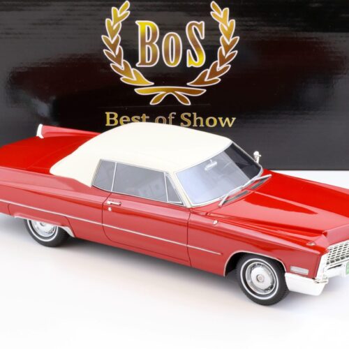 1:18 BOS-Models 1967 Cadillac DeVille Coupe red/white BOS240