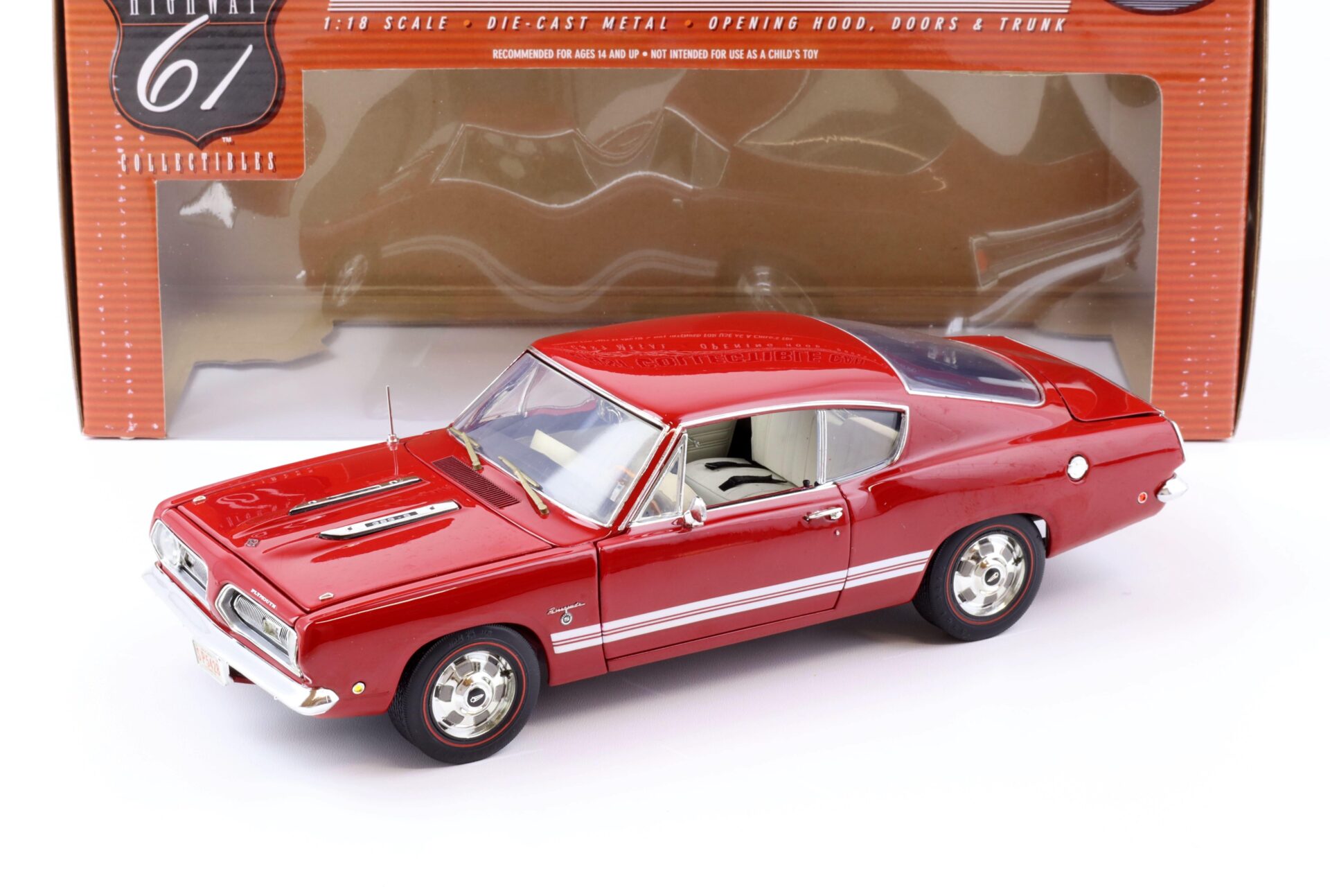 ID 72190 orig.jpg 1:18 Highway61 1968 Plymouth Barracuda Formel S red 50429