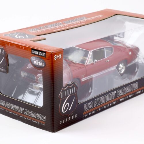 1:18 Highway61 1968 Plymouth Barracuda Formel S red 50429