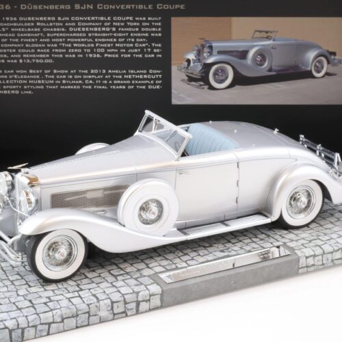 1:18 Minichamps 1936 Duesenberg SJN Convertible Coupe silver First Class Collection