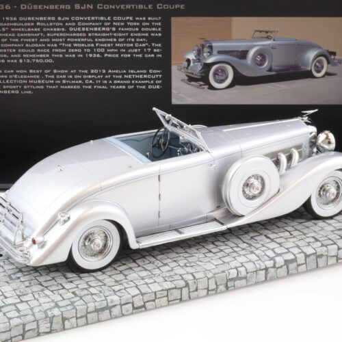 1:18 Minichamps 1936 Duesenberg SJN Convertible Coupe silver First Class Collection