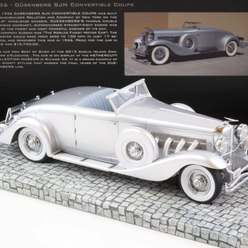 1:18 Minichamps 1936 Duesenberg SJN Convertible Coupe silver First Class Collection