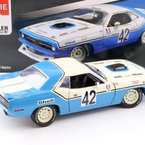 1:18 ACME 1970 Plymouth Barracuda #42 Chrysler of France Henri Chemin #42