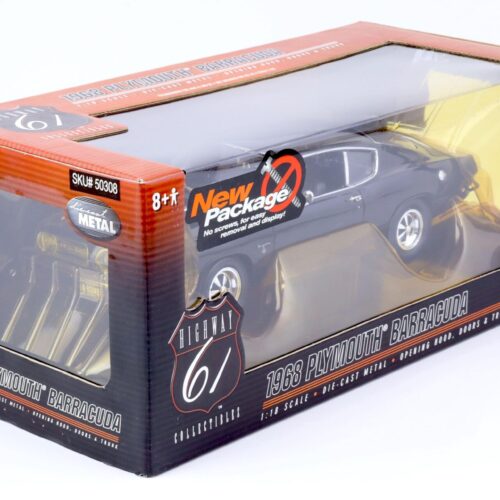 1:18 Highway61 Plymouth Barracuda Super Street Cuda 1968 black