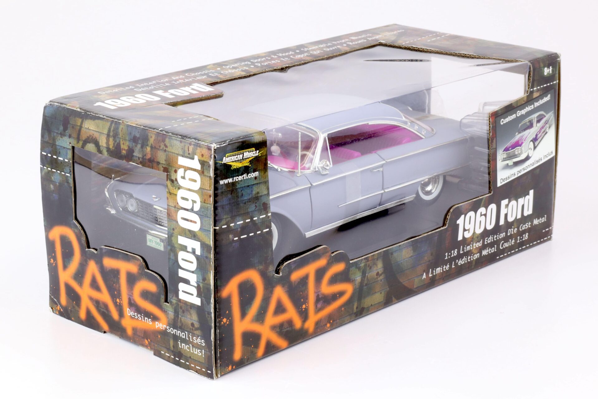 1:18 ERTL 1960 Ford Starliner matt grey RATS Edition