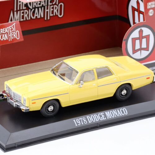 1:43 Greenlight 1978 Dodge Monaco yellow The Greatest American Hero