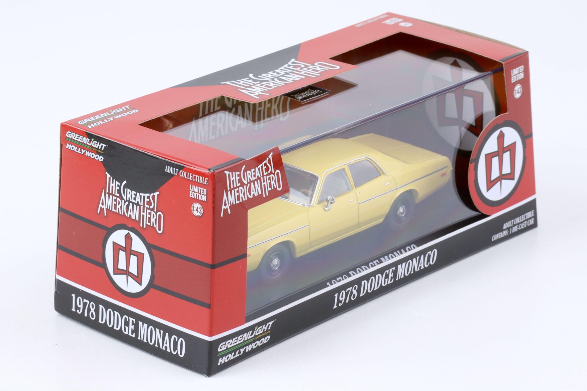 1:43 Greenlight 1978 Dodge Monaco yellow The Greatest American Hero