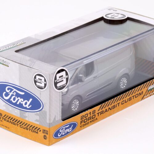 1:43 Greenlight 2018 Ford Transit Custom V362 MCA VAN Kasten magnetic grey