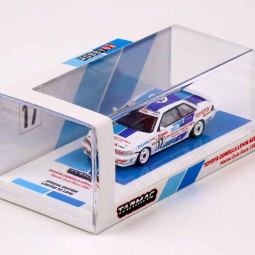 1:64 Tarmac Works 1989 Toyota Corolla Levin AE92 #17 Macau GP white/blue