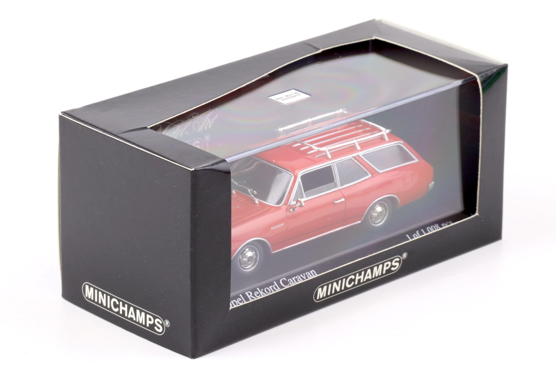 1:43 Minichamps Opel Rekord C Caravan Break 1966 Kardinal red