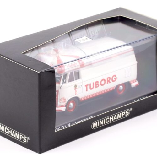 1:43 Minichamps VW T1 Delivery Van 1963 TUBORG white/ red - Image 3