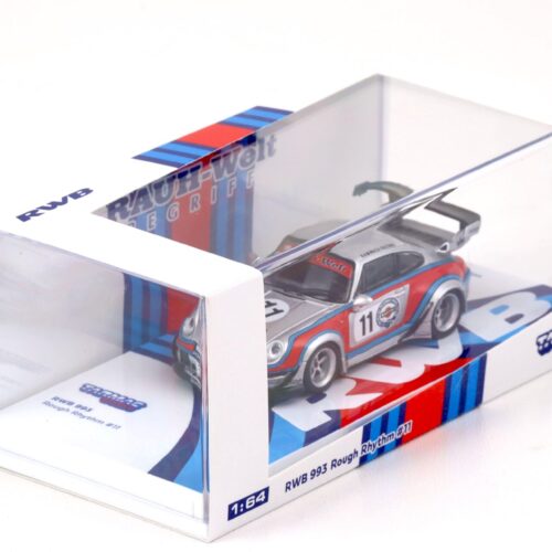 1:64 Tarmac Works Porsche 911 993 RWB Rough Rhythm #11 Martini - Image 3