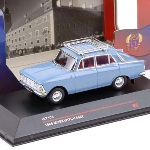 1:43 IST Models 1966 Moskwitch 408E Sedan blue