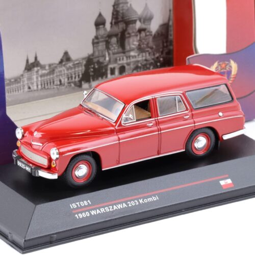 1:43 IST Models 1960 Warszawa 203 Kombi dark red