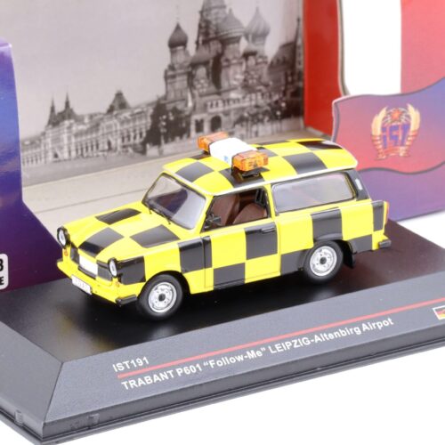 1:43 IST Models Trabant P601 Follow-Me Leipzig-Altenburg Airport yellow / black