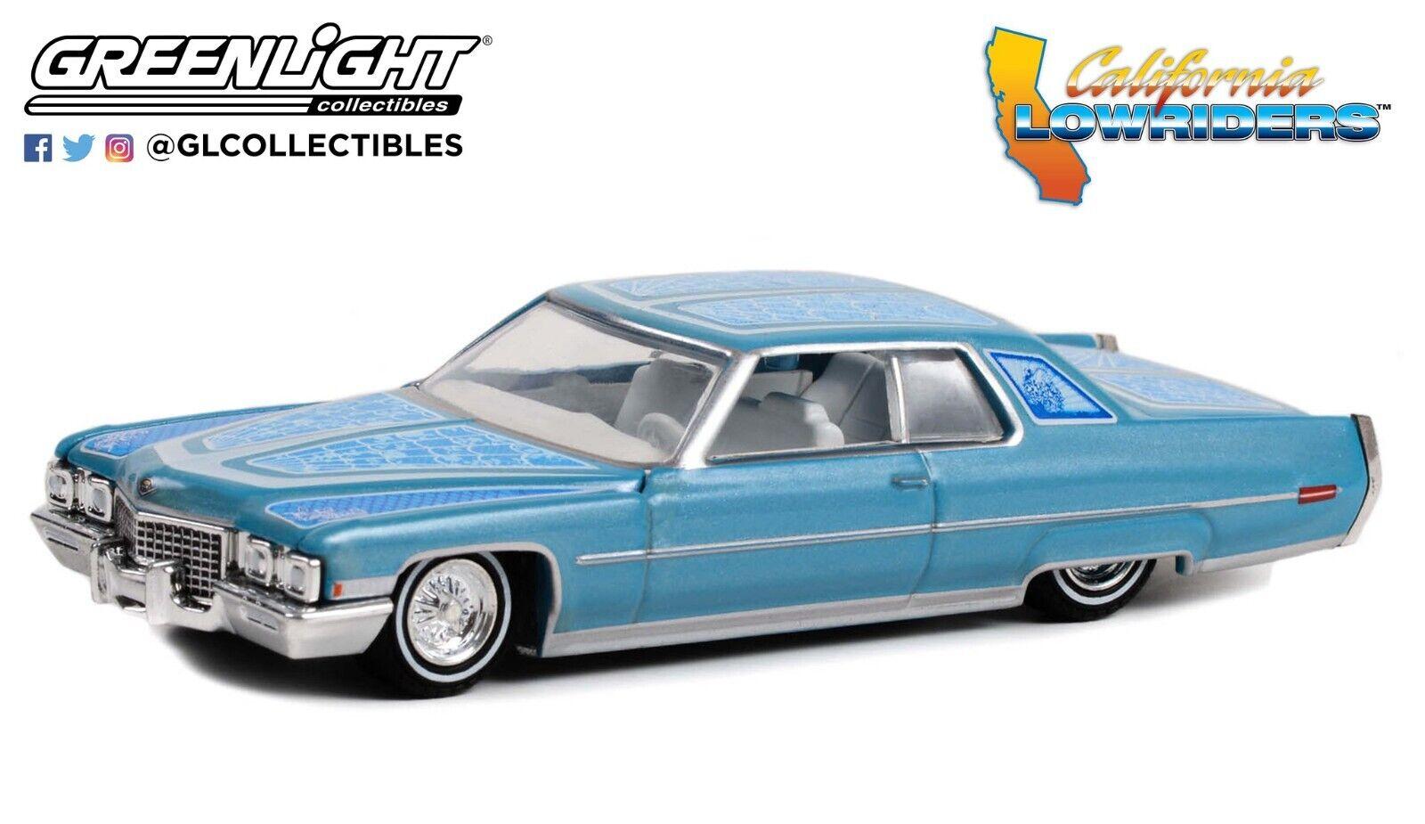 1:64 Greenlight California Lowriders Series 2 Cadillac Coupe Deville 1972 blue