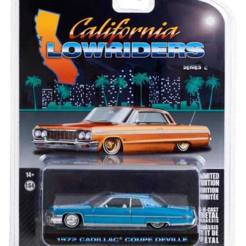 1:64 Greenlight California Lowriders Series 2 Cadillac Coupe Deville 1972 blue