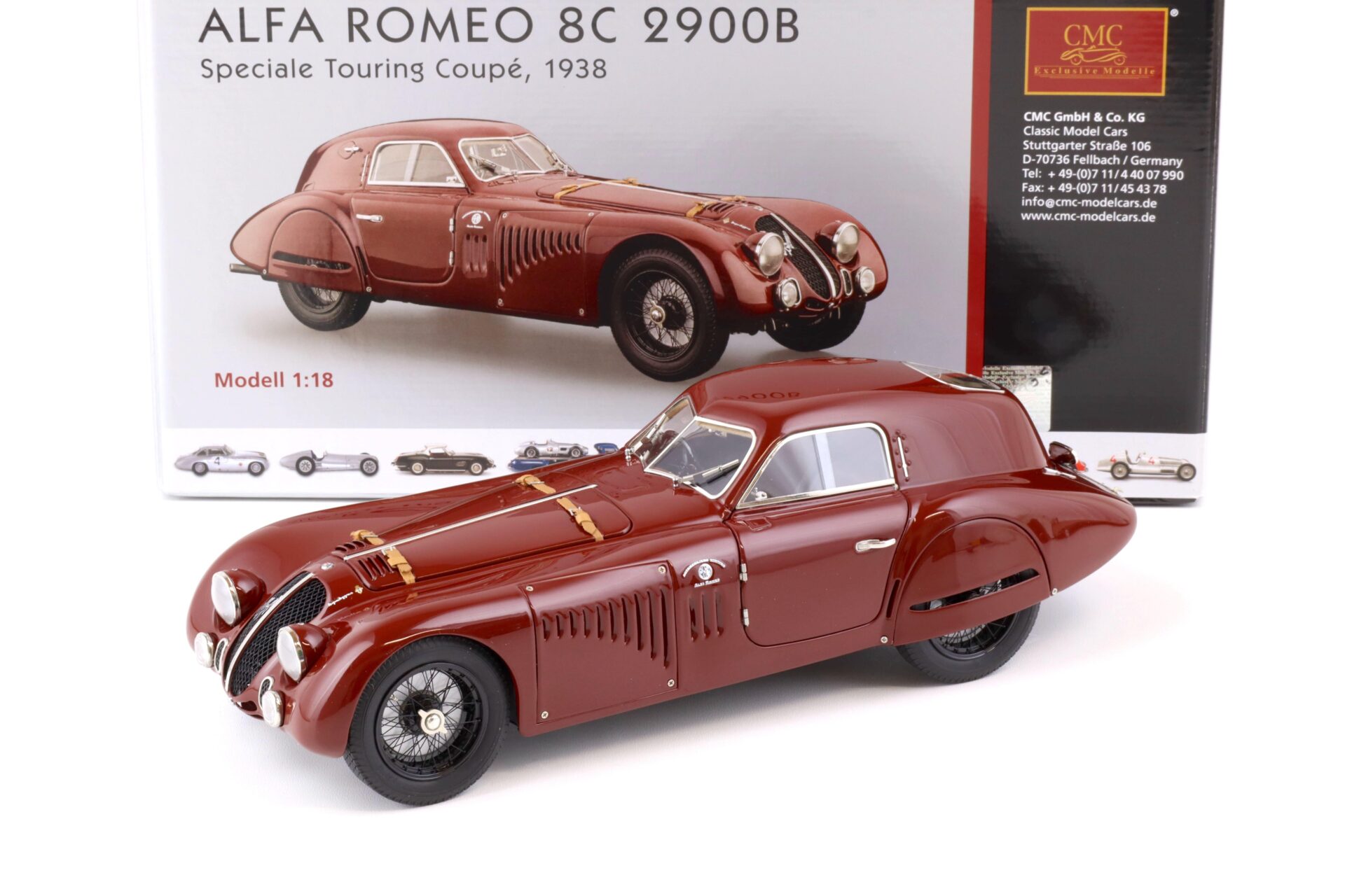 ID 73625 orig.jpg 1:18 CMC Alfa Romeo 8C 2900B Speciale Touring 1938 dark red M-107