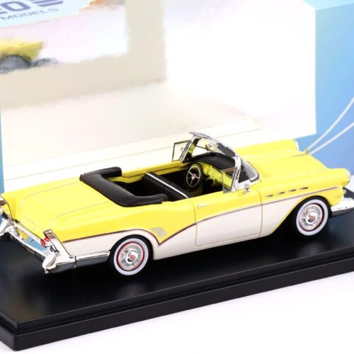 1:43 NEO 1957 Buick Roadmaster Convertible light yellow / white