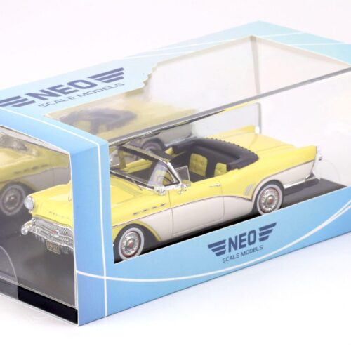 1:43 NEO 1957 Buick Roadmaster Convertible light yellow / white