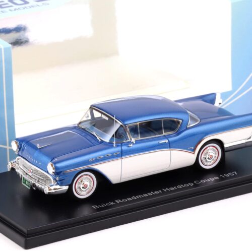 1:43 NEO 1957 Buick Roadmaster Hardtop metallic blue / white