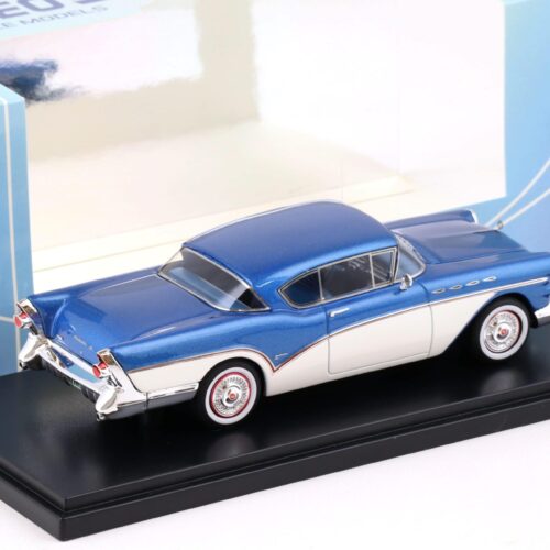 1:43 NEO 1957 Buick Roadmaster Hardtop metallic blue / white