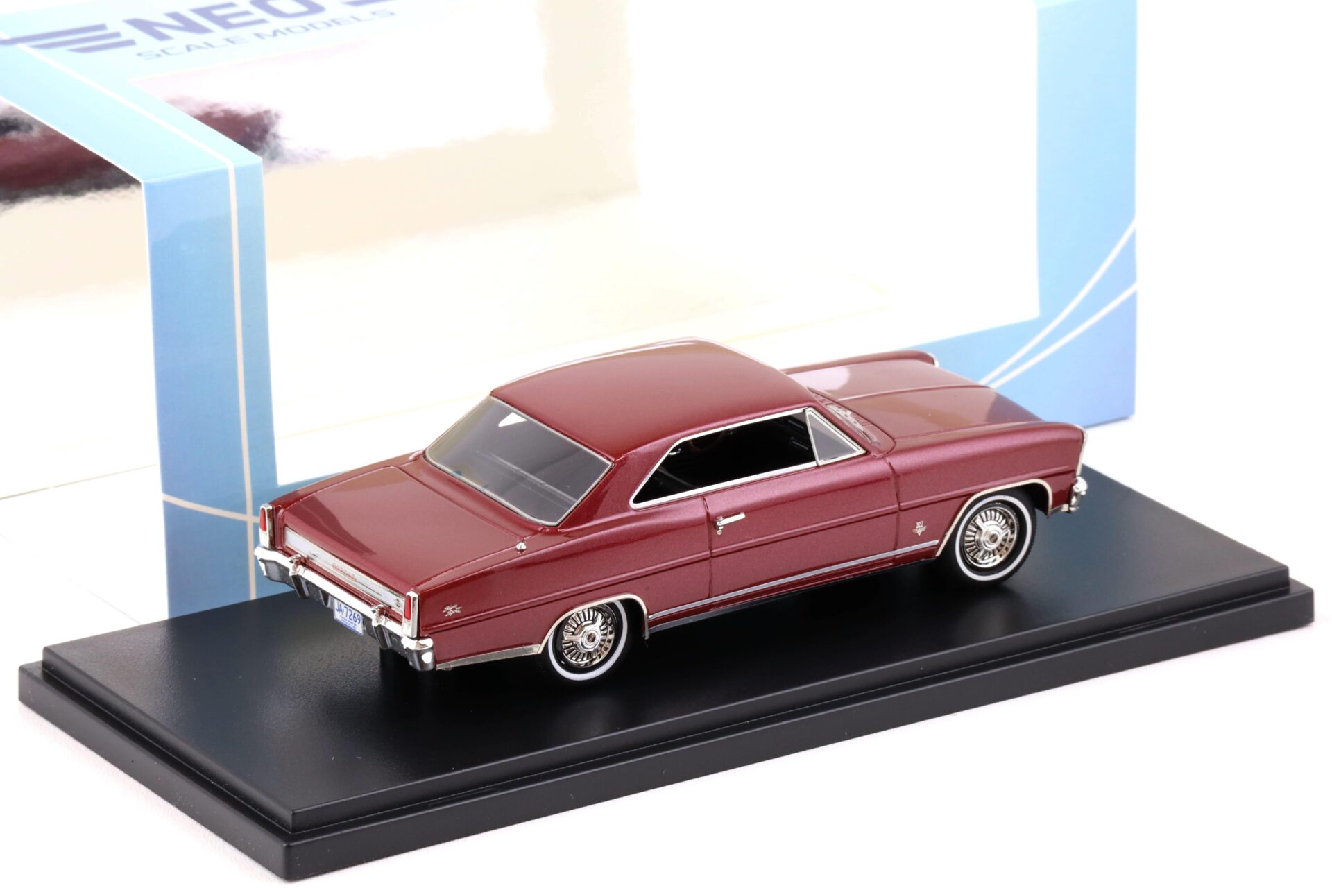 1:43 NEO 1966 Chevrolet Nova SS Hardtop metallic dark red