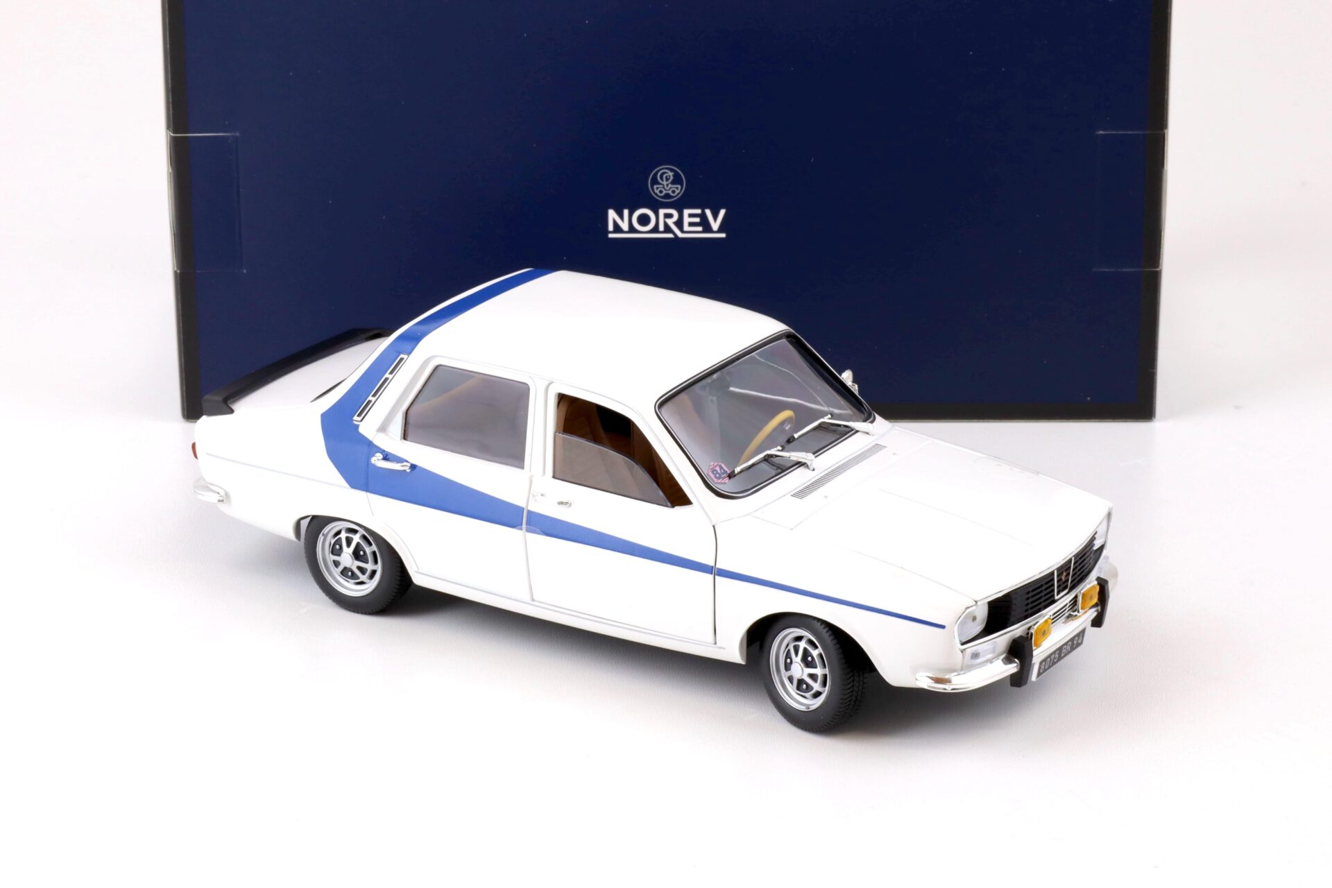 1:18 Norev Renault 12 white with blue side deco 1984 - Limited 300 pcs.