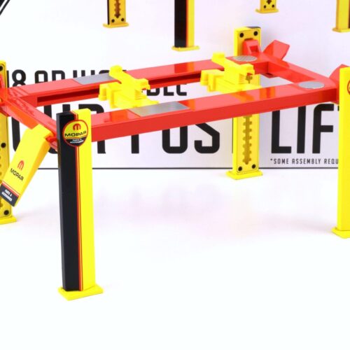 1:18 Greenlight MOPAR Adjustable FOUR-POST Lift Hebebühne Zubehör yellow/black
