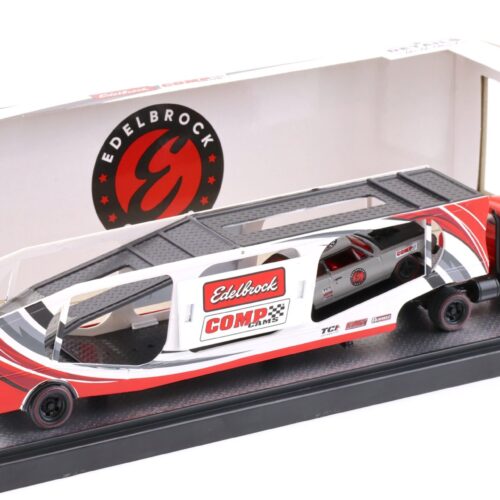 1:64 M2 Machines 1957 Dodge COE car hauler & 1969 Plymouth Road Runner EDELBROCK