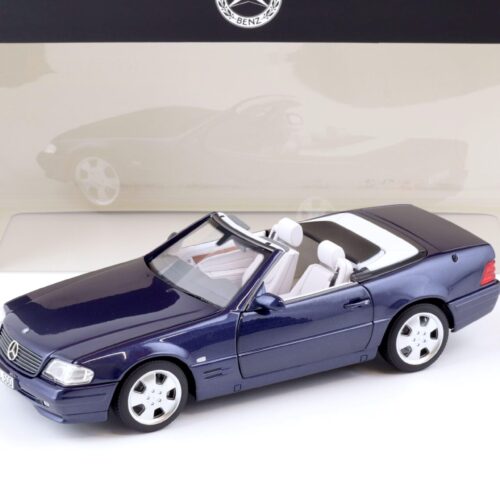 1:18 Norev Mercedes SL 500 R129 Convertible Facelift azure blue DEALER VERSION