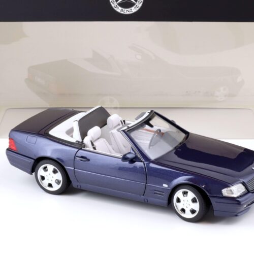 1:18 Norev Mercedes SL 500 R129 Convertible Facelift azure blue DEALER VERSION