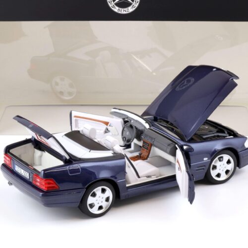 1:18 Norev Mercedes SL 500 R129 Convertible Facelift azure blue DEALER VERSION