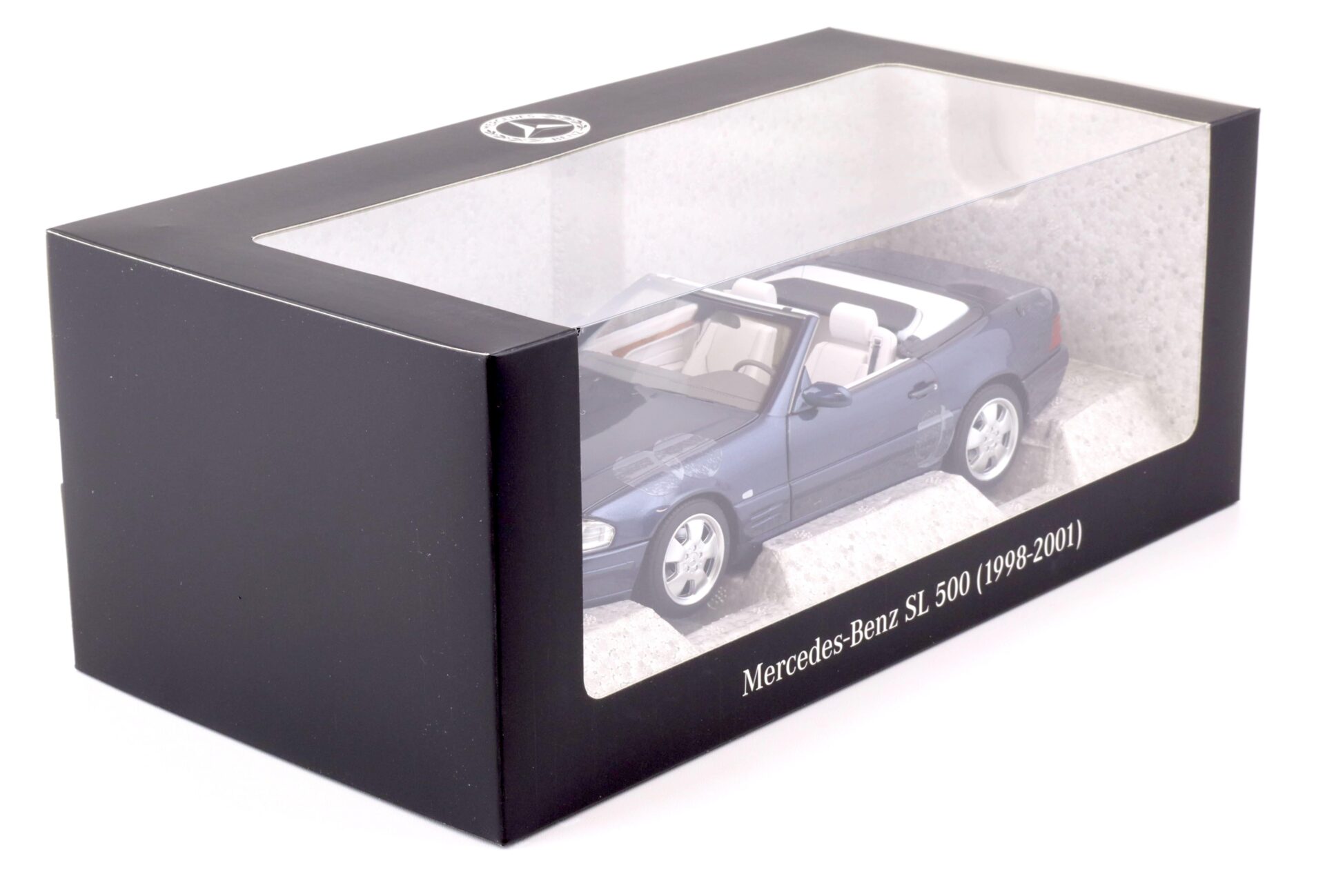 1:18 Norev Mercedes SL 500 R129 Convertible Facelift azure blue DEALER VERSION